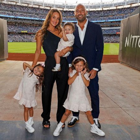 Story Grey Jeter and her family took a picture at Yankee Stadium. 
